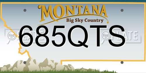 685QTS Montana License Plate