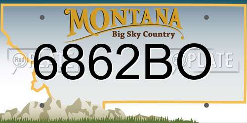 6862BO Montana License Plate