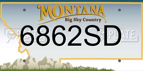 6862SD Montana License Plate