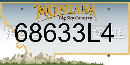 68633L4 Montana License Plate