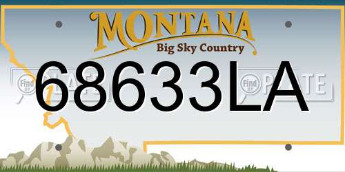68633LA Montana License Plate