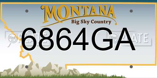 6864GA Montana License Plate