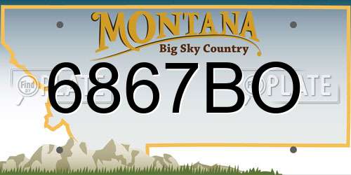 6867BO Montana License Plate