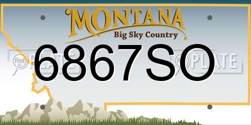 6867SO Montana License Plate