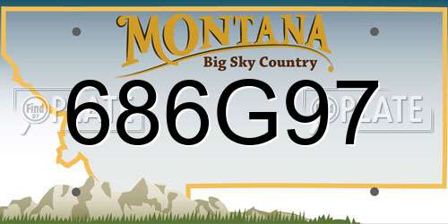686G97 Montana License Plate