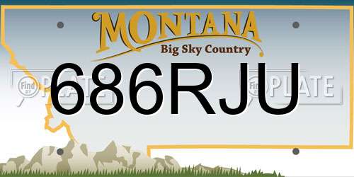 686RJU Montana License Plate