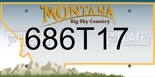 686T17 Montana License Plate