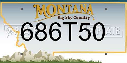 686T50 Montana License Plate