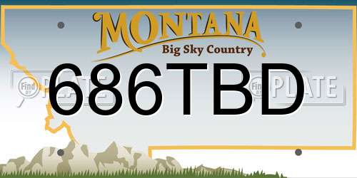 686TBD Montana License Plate
