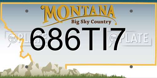 686TI7 Montana License Plate