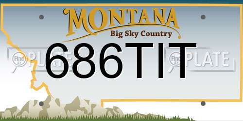 686TIT Montana License Plate