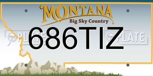 686TIZ Montana License Plate