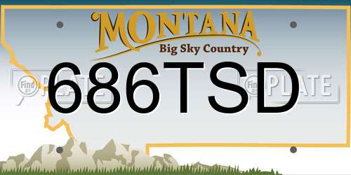 686TSD Montana License Plate