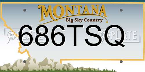 686TSQ Montana License Plate