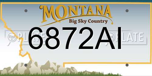 6872AI Montana License Plate