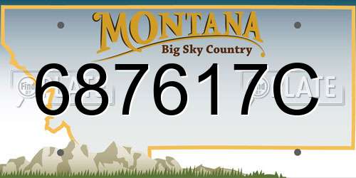 687617C Montana License Plate