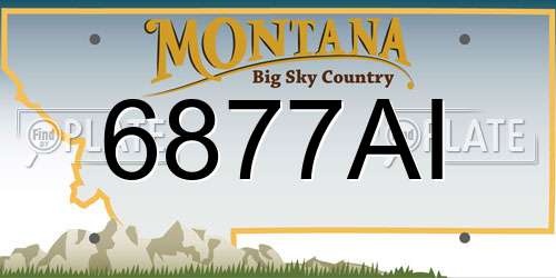 6877AI Montana License Plate