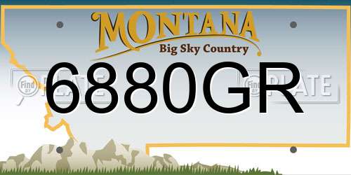 6880GR Montana License Plate
