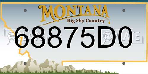 68875D0 Montana License Plate