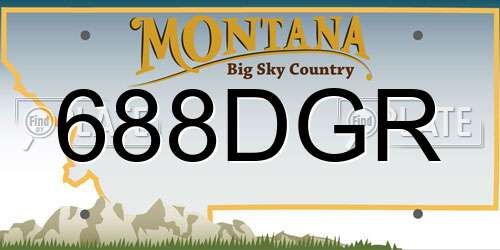 688DGR Montana License Plate