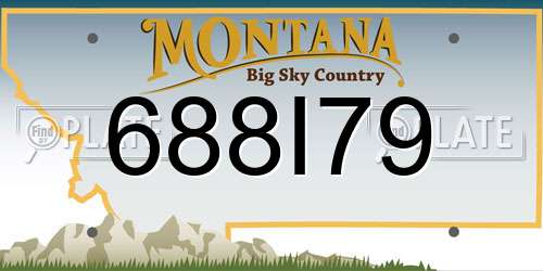 688I79 Montana License Plate