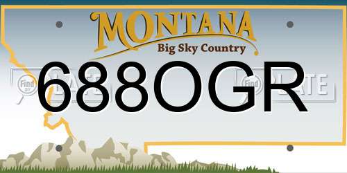 688OGR Montana License Plate