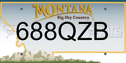 688QZB Montana License Plate