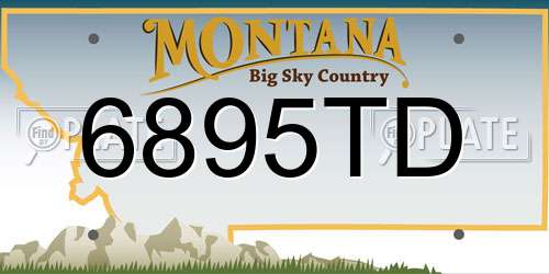 6895TD Montana License Plate