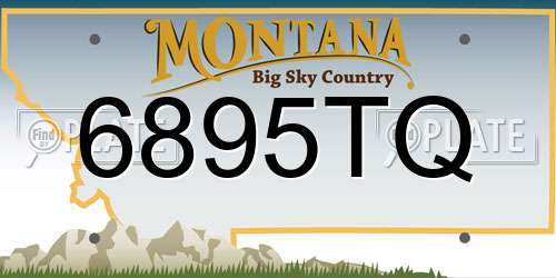 6895TQ Montana License Plate