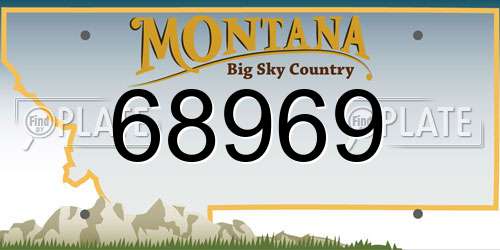 68969 Montana License Plate