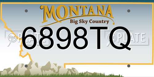 6898TQ Montana License Plate
