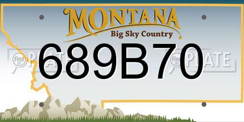689B70 Montana License Plate