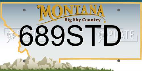 689STD Montana License Plate