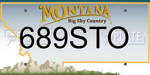 689STO Montana License Plate