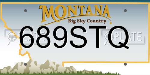 689STQ Montana License Plate