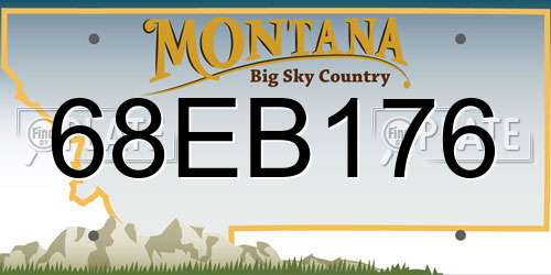 68EB176 Montana License Plate