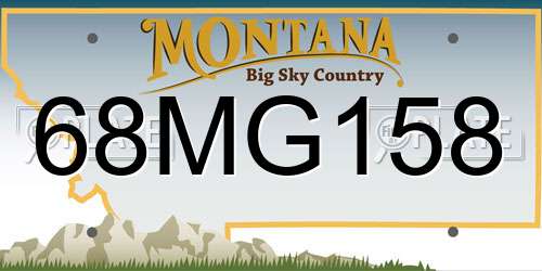 68MG158 Montana License Plate