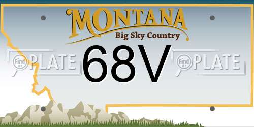68V Montana License Plate