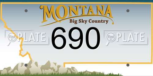 690 Montana License Plate