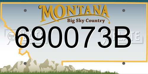 690073B Montana License Plate