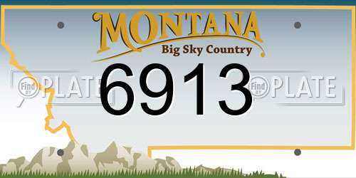 6913 Montana License Plate