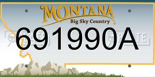 691990A Montana License Plate