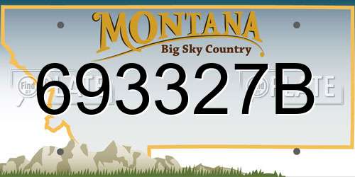 693327B Montana License Plate