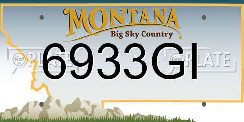6933GI Montana License Plate