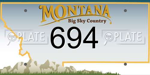 694 Montana License Plate