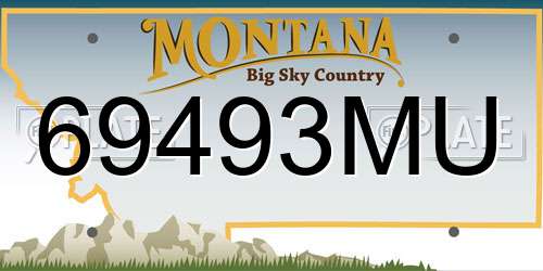 69493MU Montana License Plate