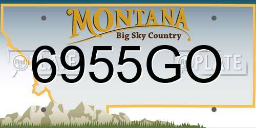 6955GO Montana License Plate