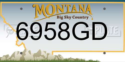 6958GD Montana License Plate