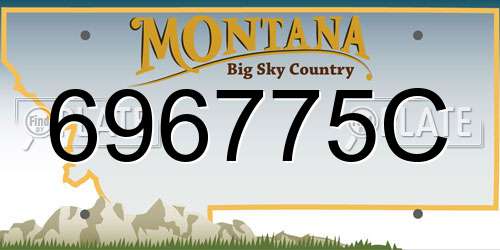 696775C Montana License Plate