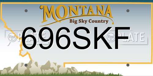696SKF Montana License Plate